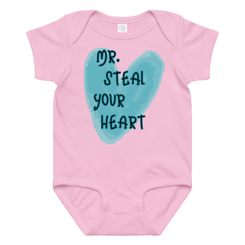 Valentine's Mr. Steal Your Heart Baby Bodysuit