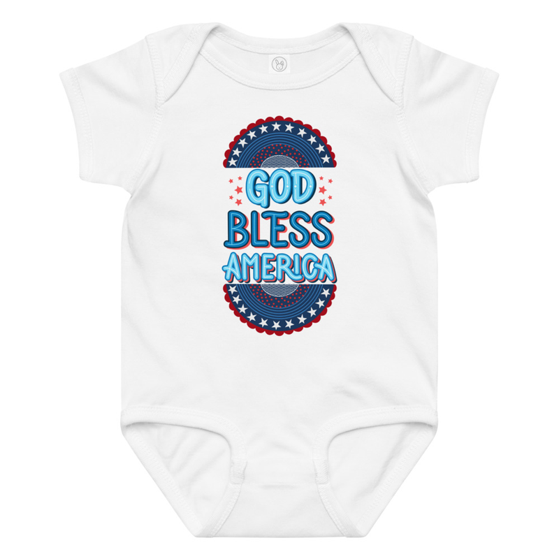 Independence God Bless America Baby Bodysuit