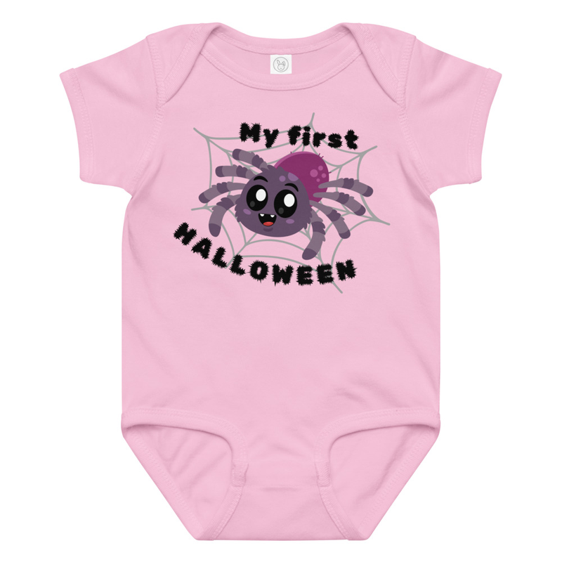 My First Halloween Spider on a Web Baby Bodysuit