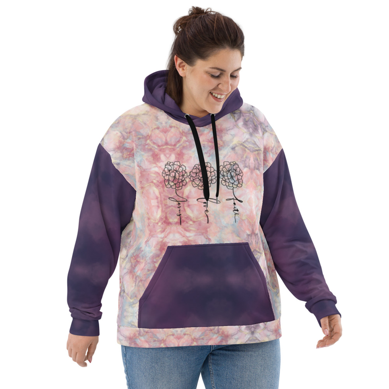 Faith Love Jesus Marble Unisex Hoodie
