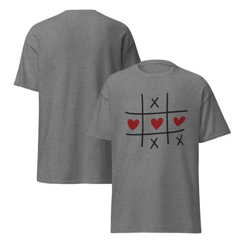 Valentine's Tic Tac Hearts Adult Unisex Tee