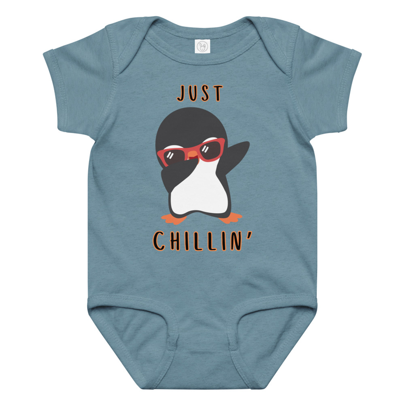 Christmas Penguin Just Chillin' Baby Bodysuit