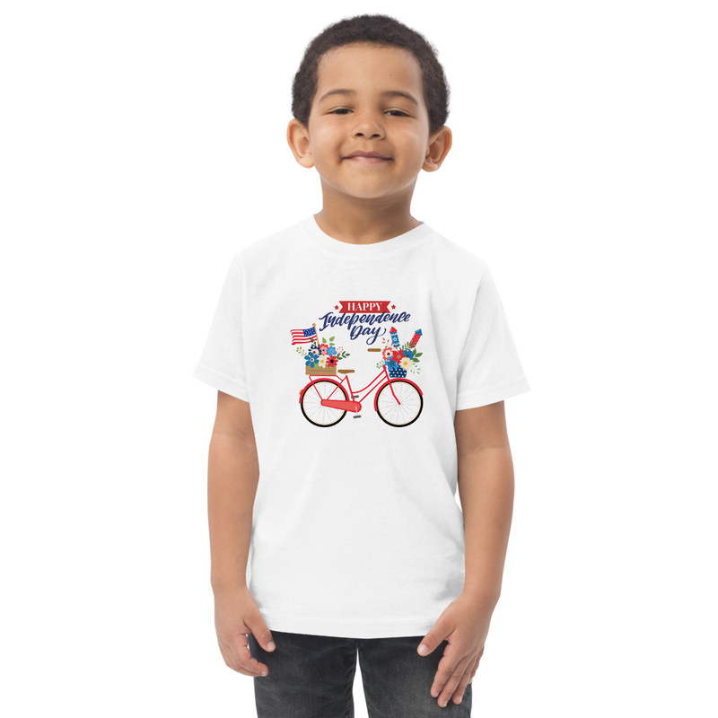 Independence Bike with Flowers Toddler Tee