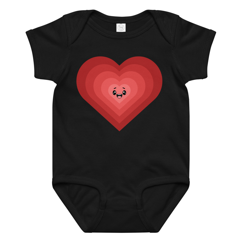 Valentine's Stacked Heart Baby Bodysuit