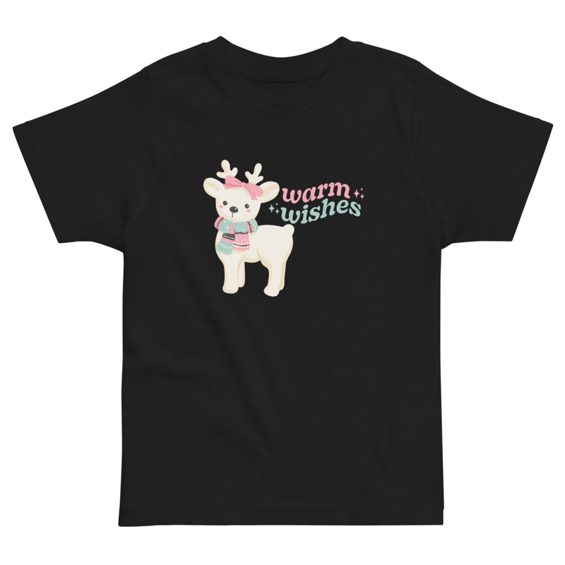 Christmas Warm Wishes Reindeer Toddler Tee