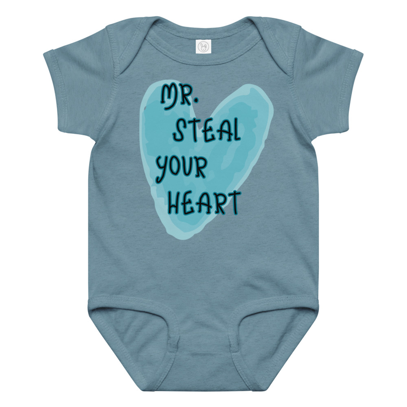 Valentine's Mr. Steal Your Heart Baby Bodysuit