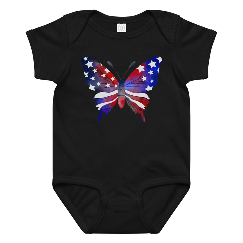 Independence Butterfly Baby Bodysuit