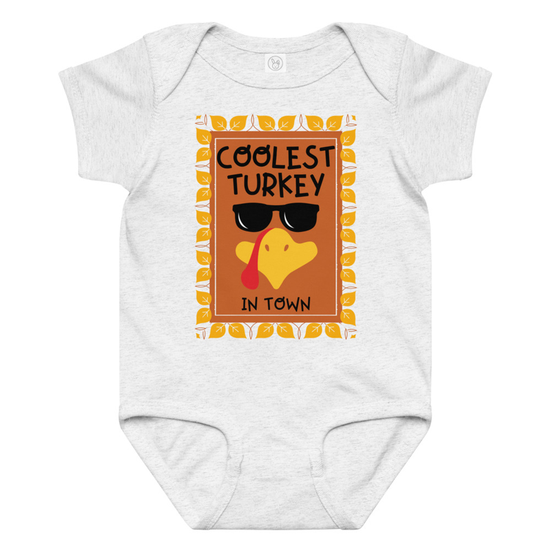Thanksgiving Coolest Turkey in Town Baby Bodysuit