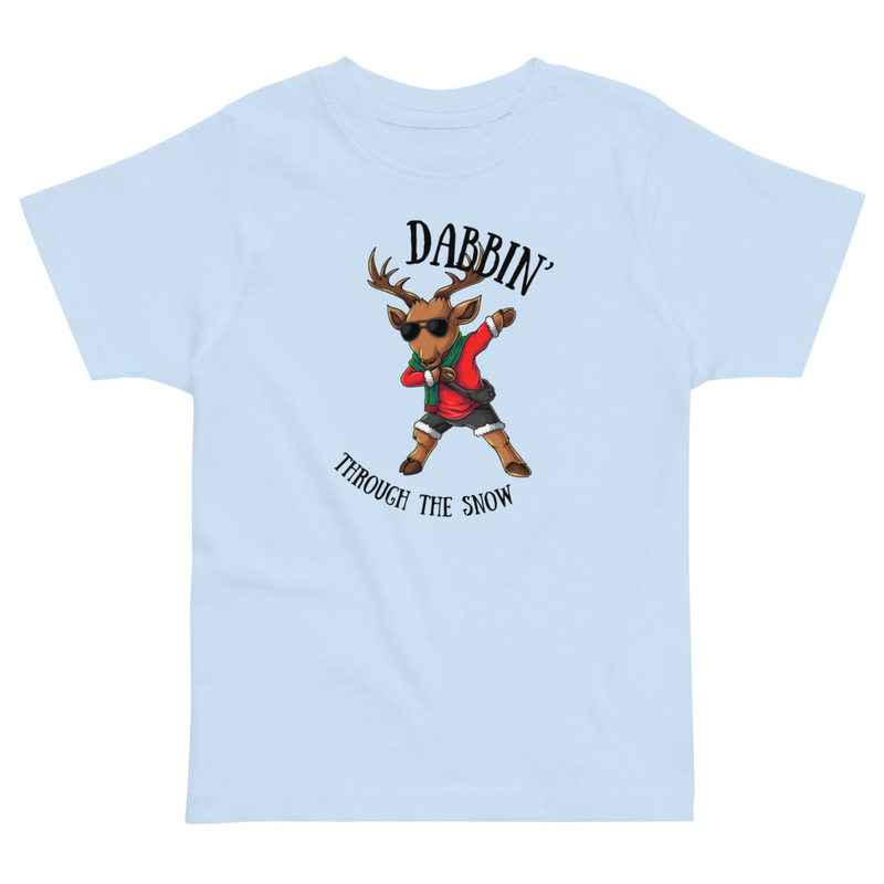 Christmas Dabbin' Through the Snow Toddler Tee