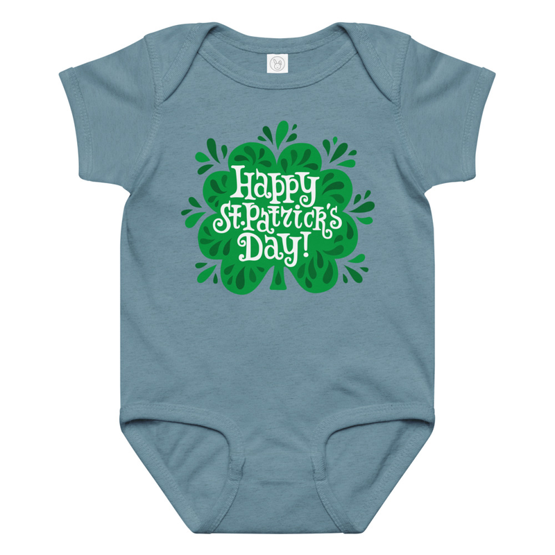 St. Patrick's Clover Baby Bodysuit