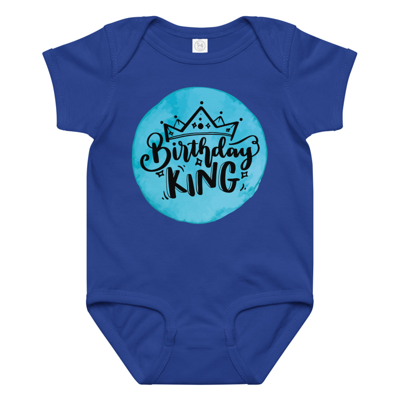Birthday King Baby Bodysuit