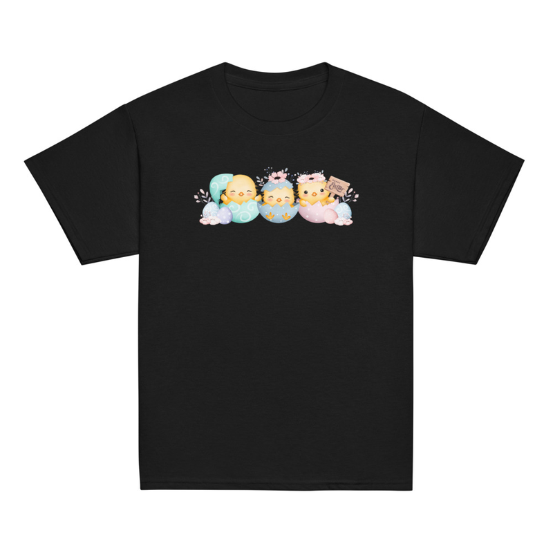 Easter Baby Chicks Holding Sign Youth Tee