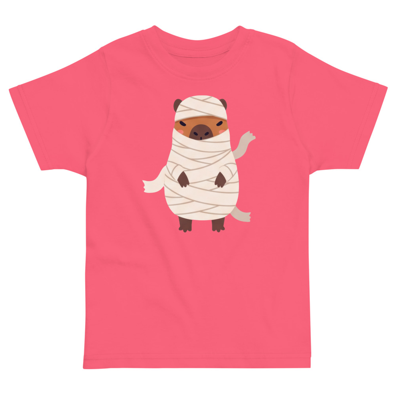 Halloween Mummy Capybara Toddler Tee