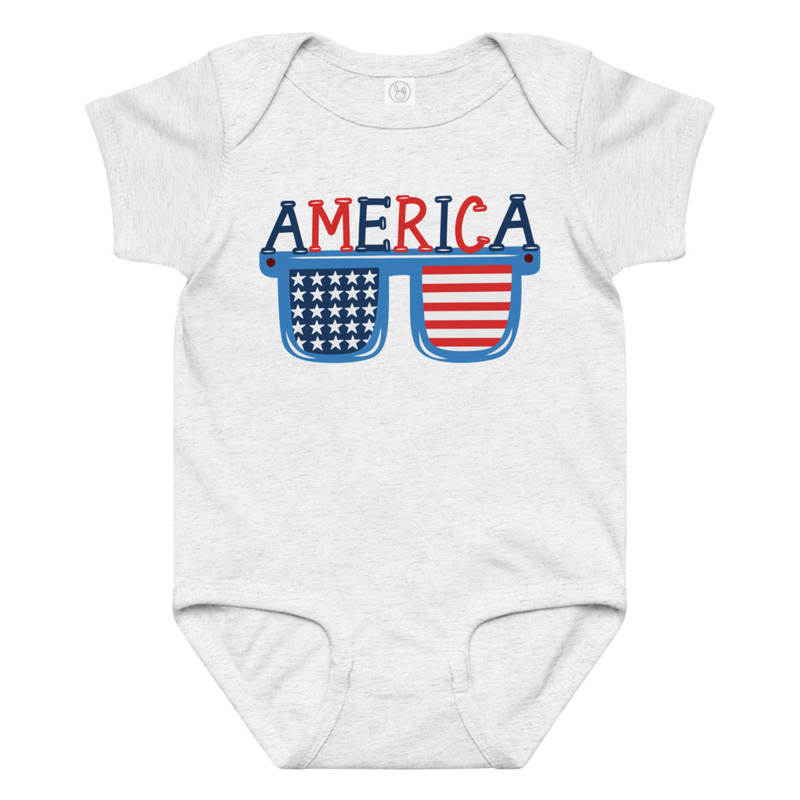 Independence America Sunglasses Baby Bodysuit