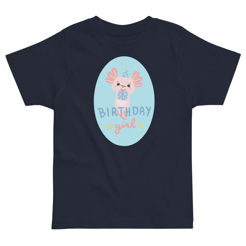 Birthday Girl Axalotl Toddler Tee