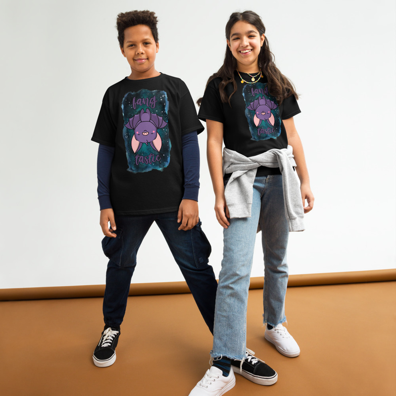 Halloween Fangtastic Cute Bat Youth Tee