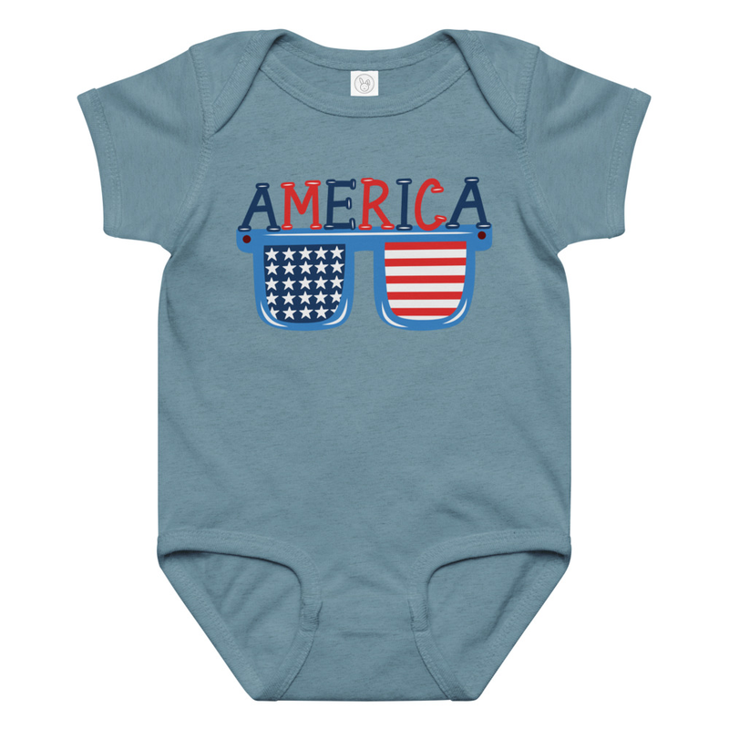 Independence America Sunglasses Baby Bodysuit