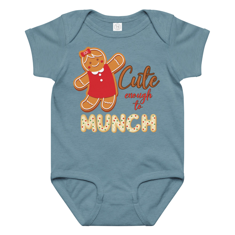 Christmas Cute Enough to Munch Baby Bodysuit
