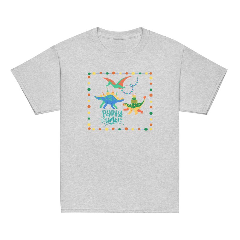 Birthday Party Time Dinosaurs Youth Tee