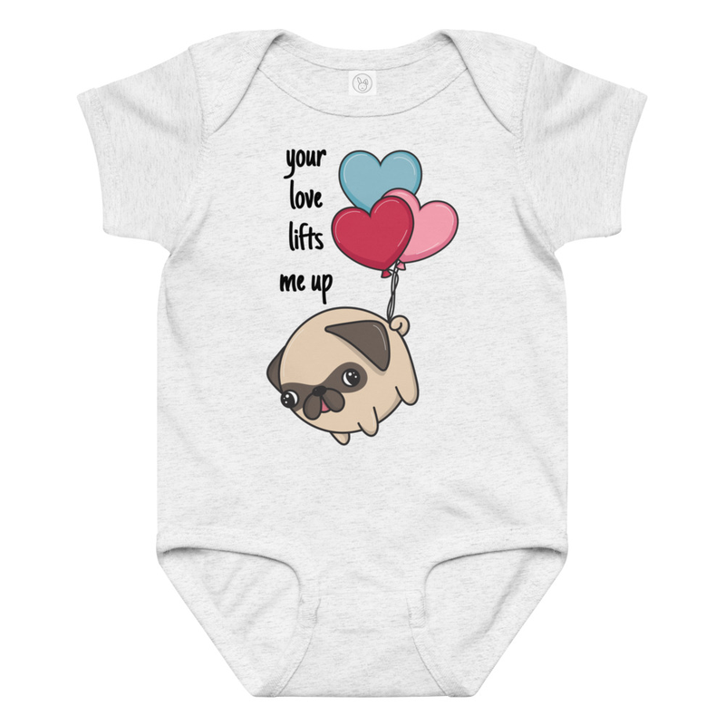 Valentine's Your Love Lifts Me Up Baby Bodysuit