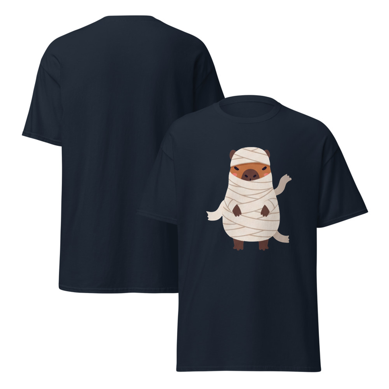 Halloween Mummy Capybara Adult Unisex Tee