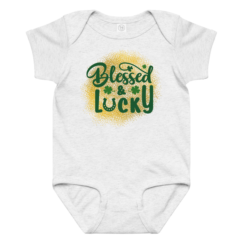 St. Patrick's Blessed and Lucky Baby Bodysuit
