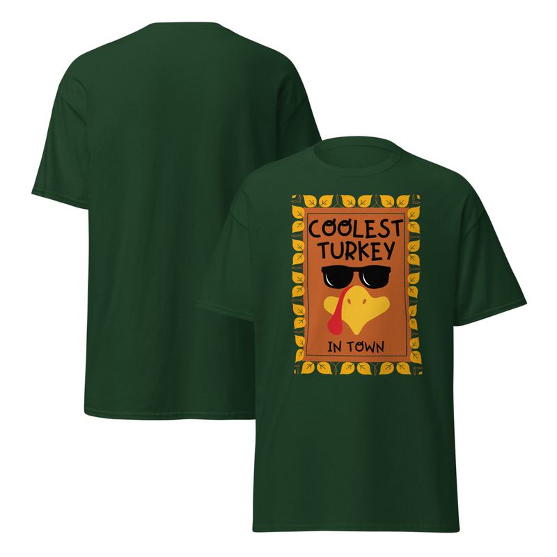 Thanksgiving Coolest Turkey in Town Adult Unisex Tee