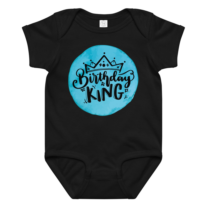 Birthday King Baby Bodysuit