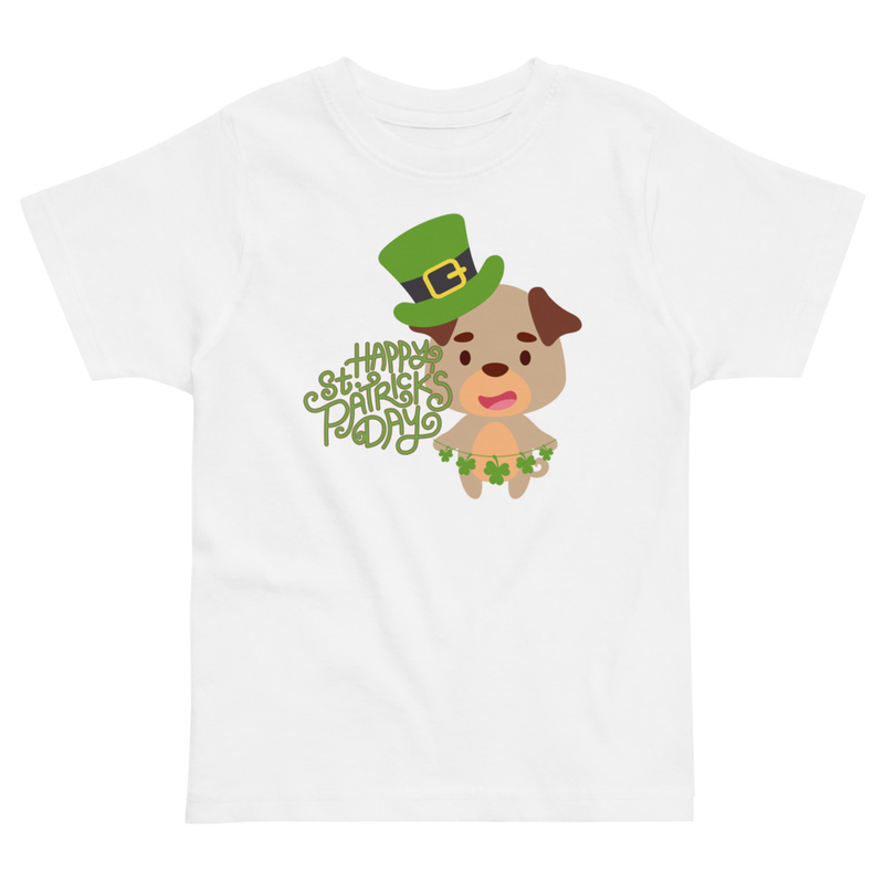 St. Patrick's Dog with Hat Toddler Tee