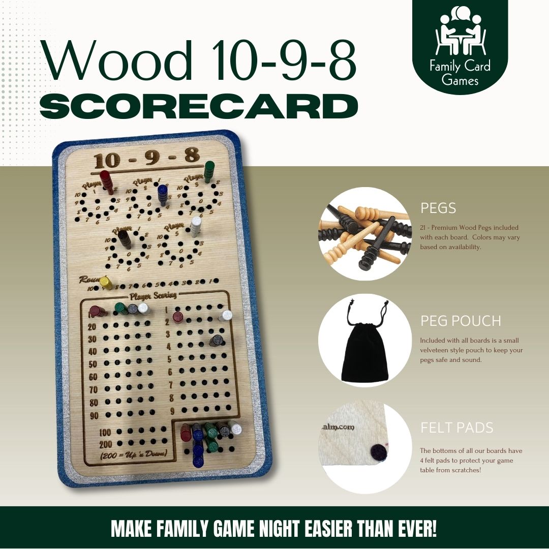 10-9-8 Wooden Scoreboard
