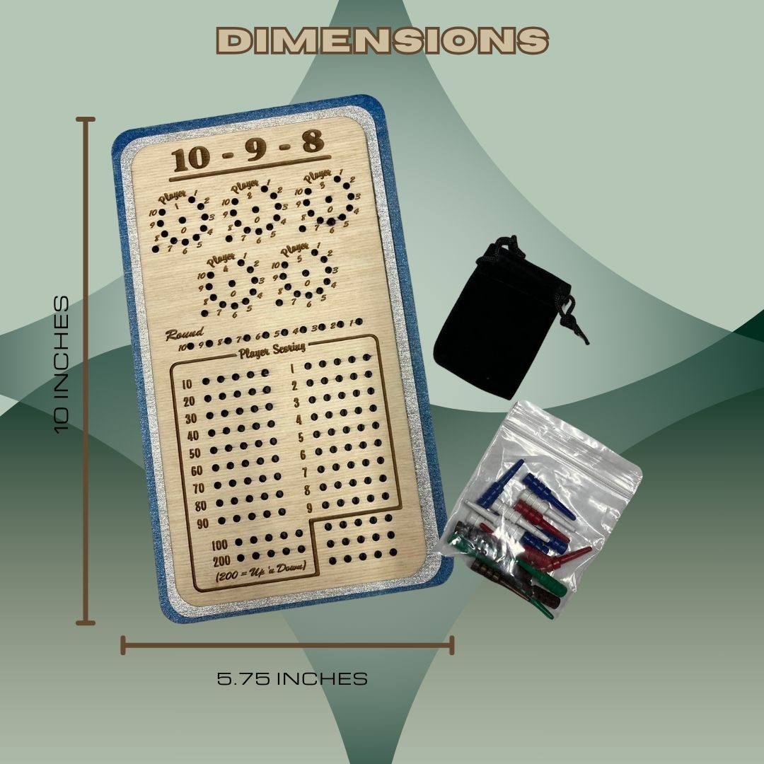10-9-8 Wooden Scoreboard