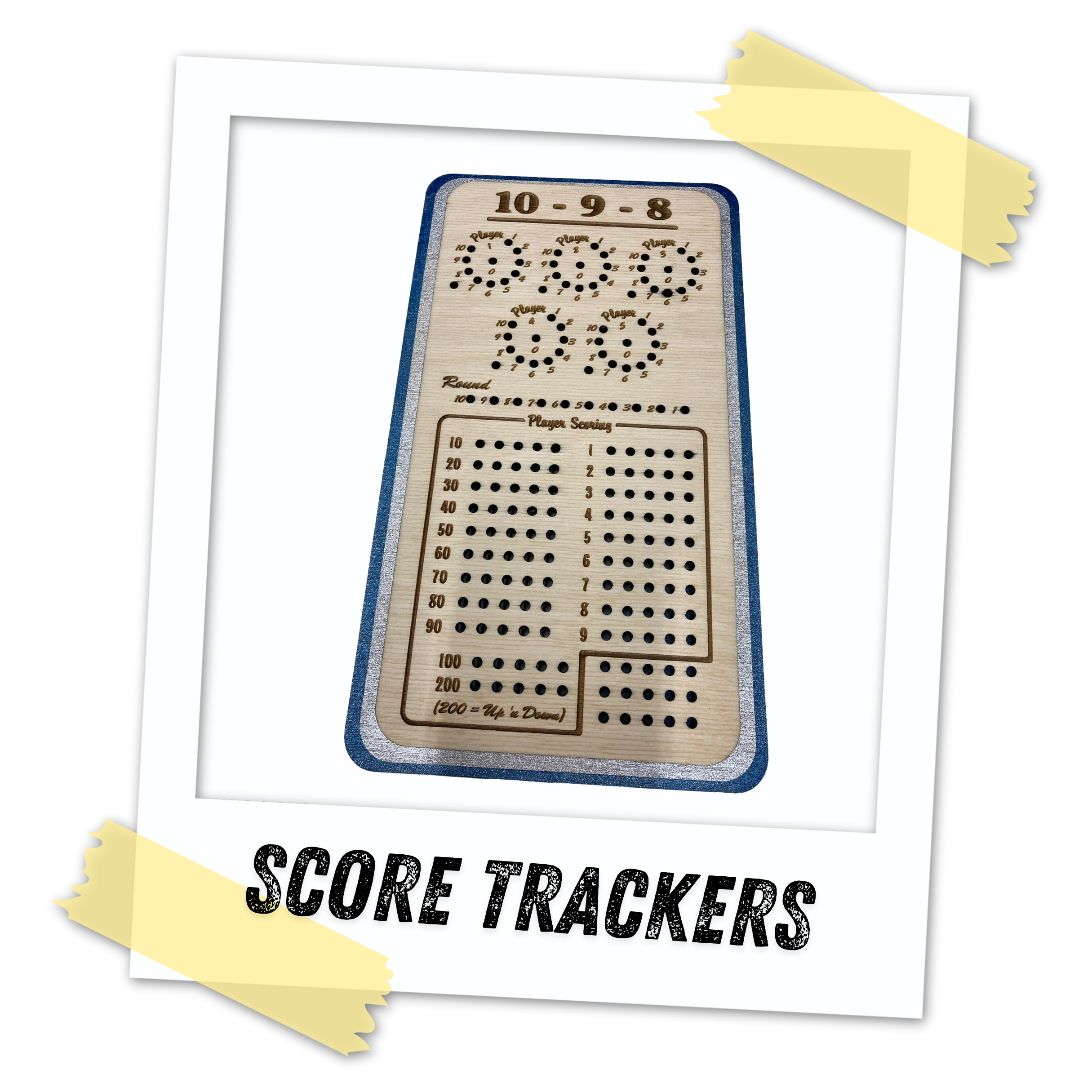 10-9-8 Wooden Scoreboard