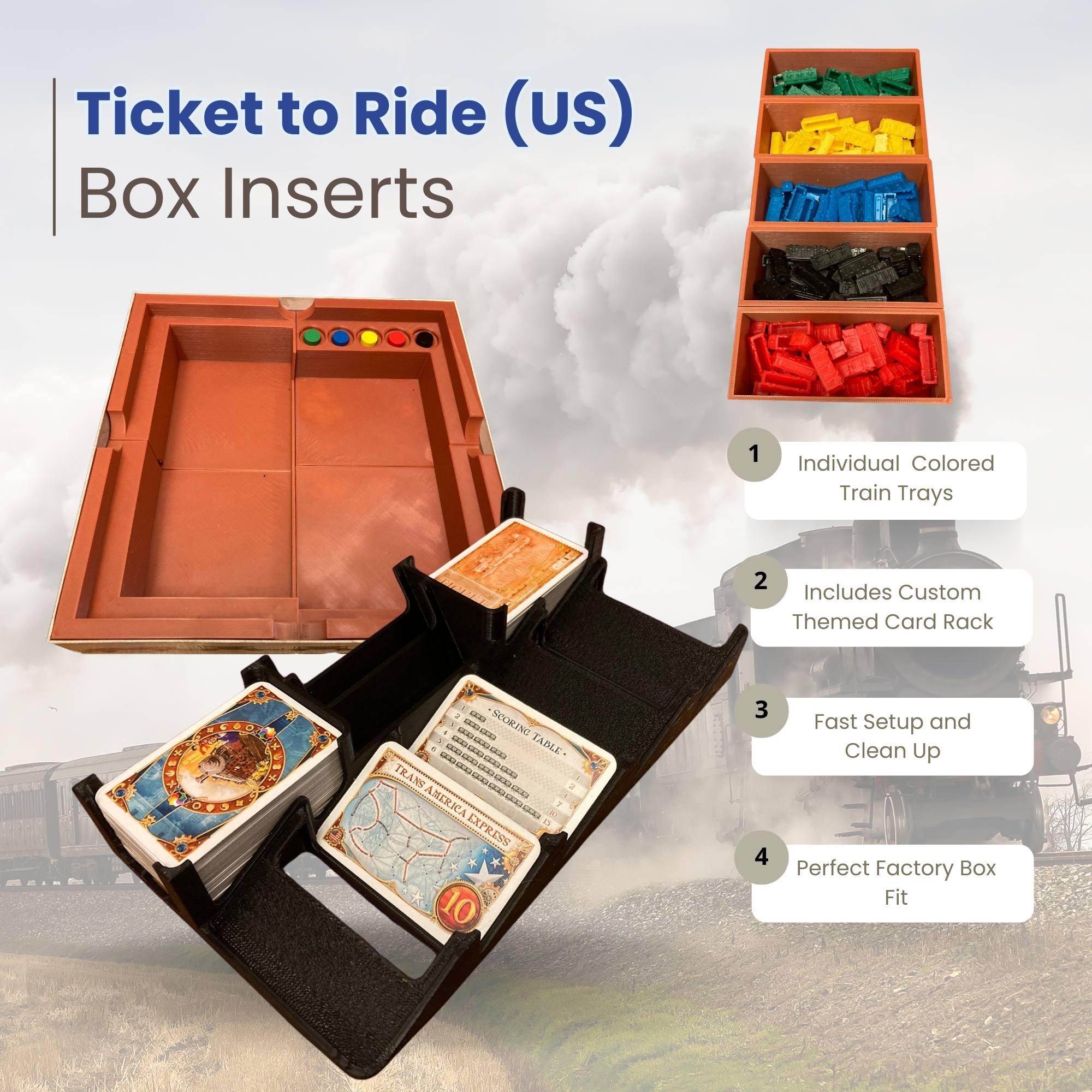 Ticket to Ride US Box Organizer
