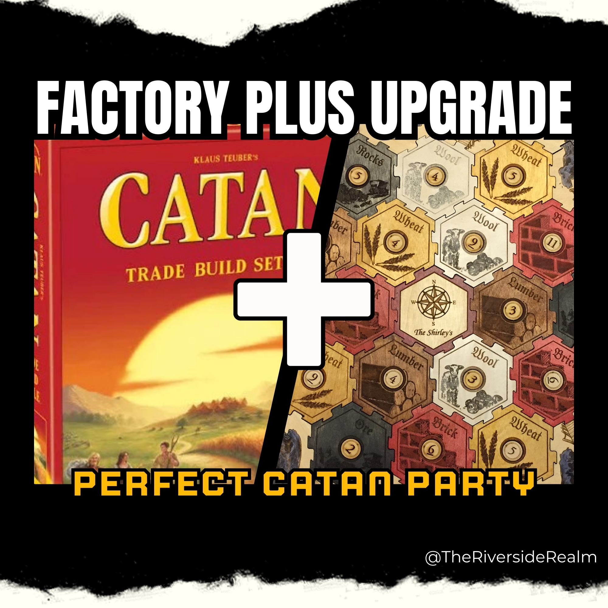 6P Baltic Birch Interlocking Catan Set