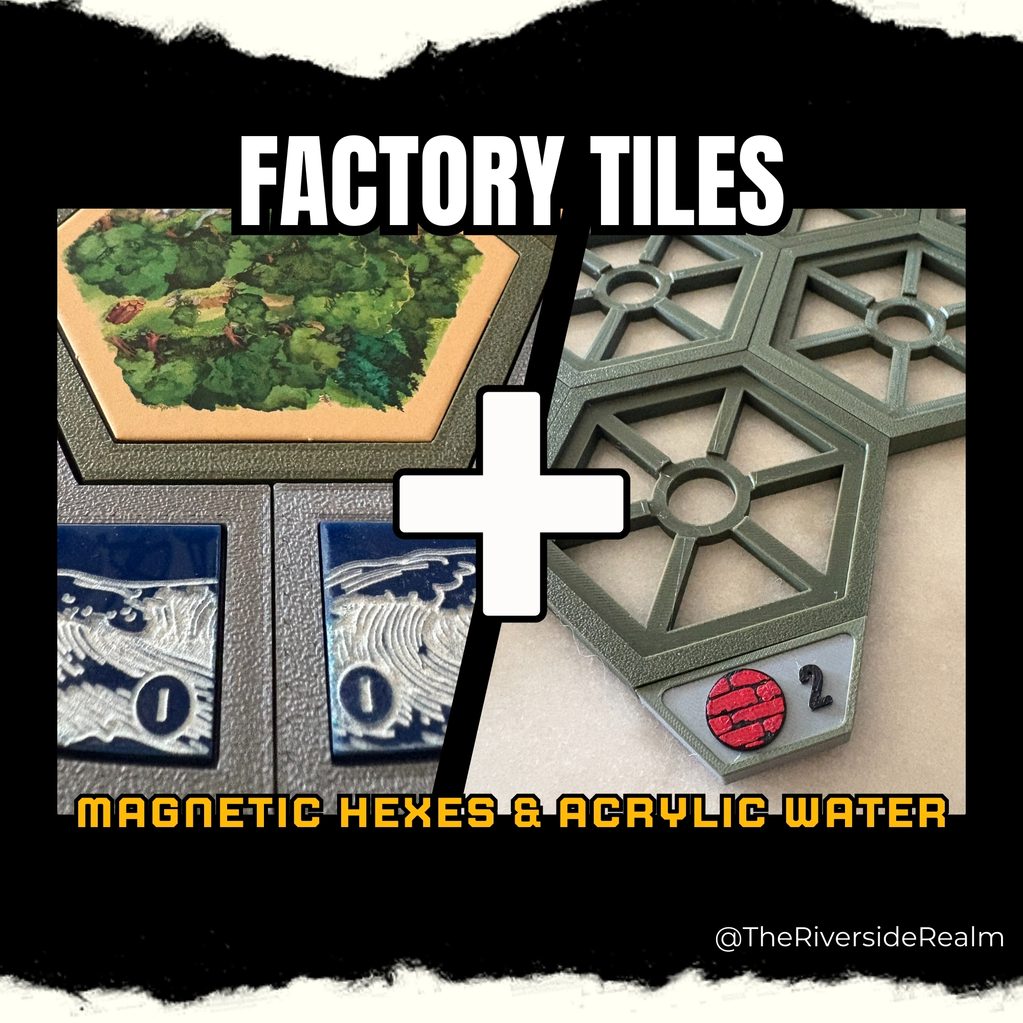 4P Catan Magnetic Frames with Acrylic Water