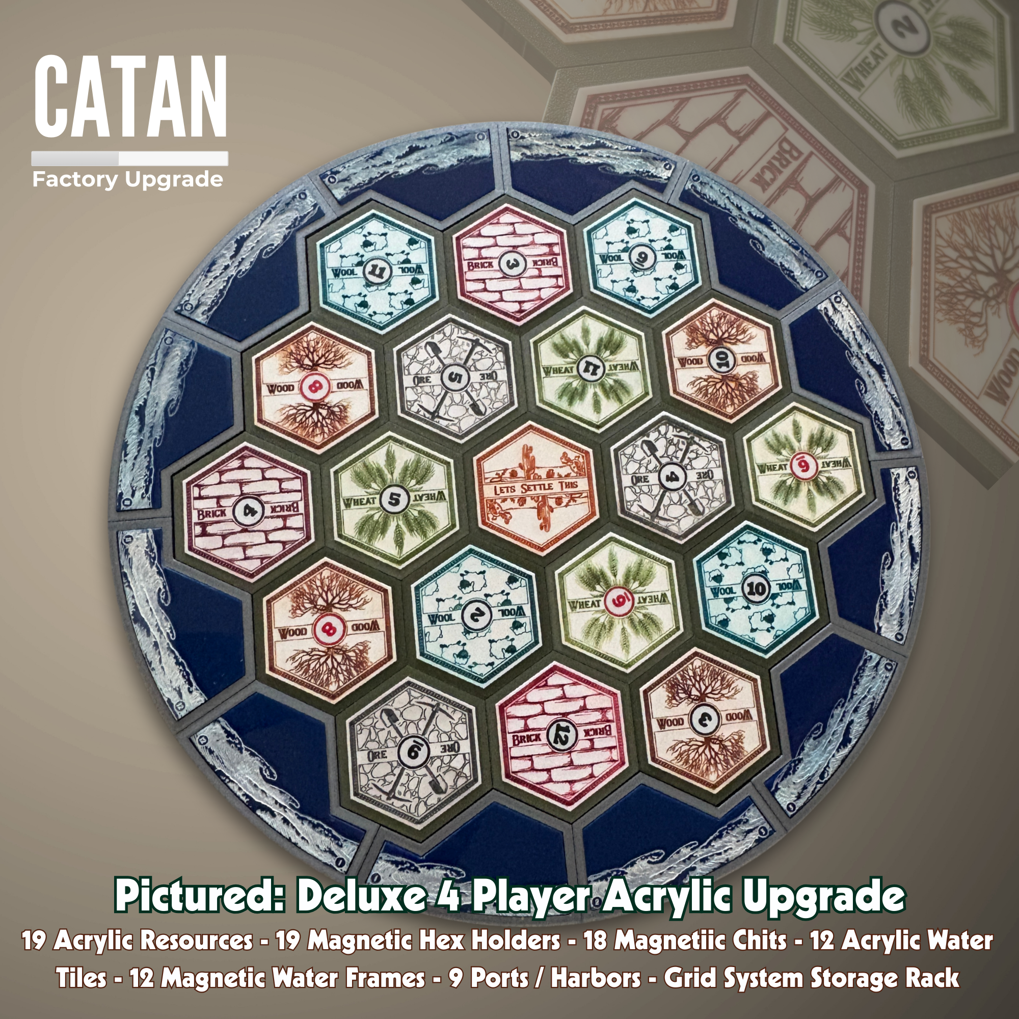 4P Acrylic Catan Sets