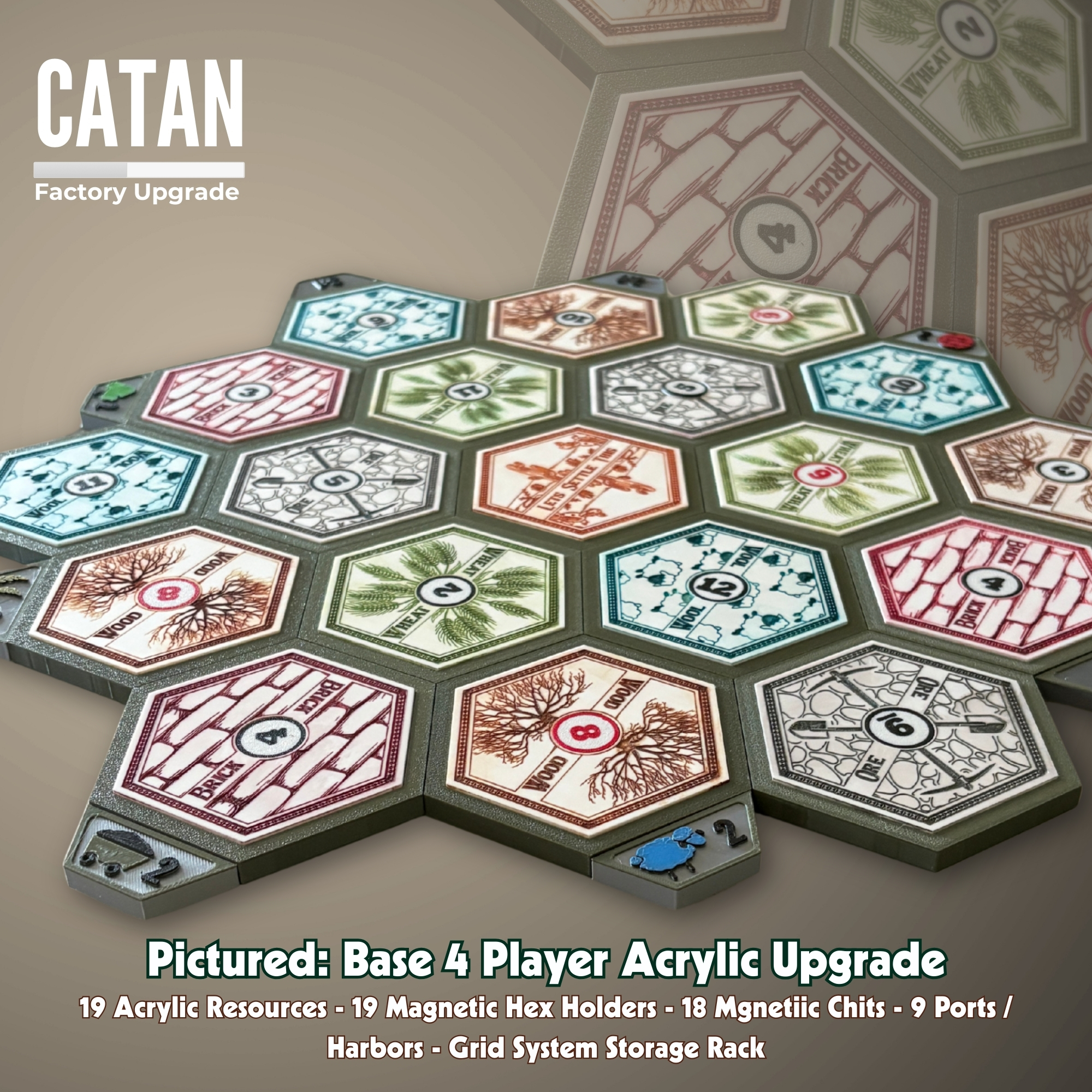 4P Acrylic Catan Sets