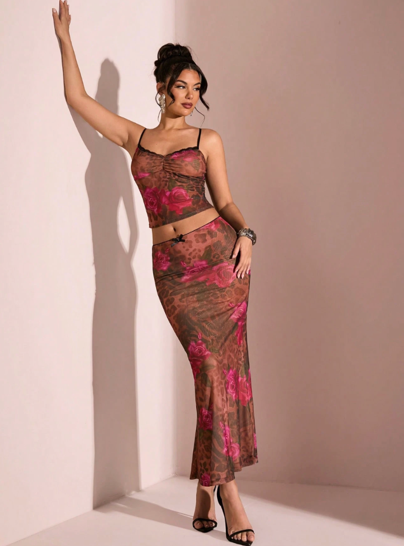  The Rose & Leopard Mesh Set