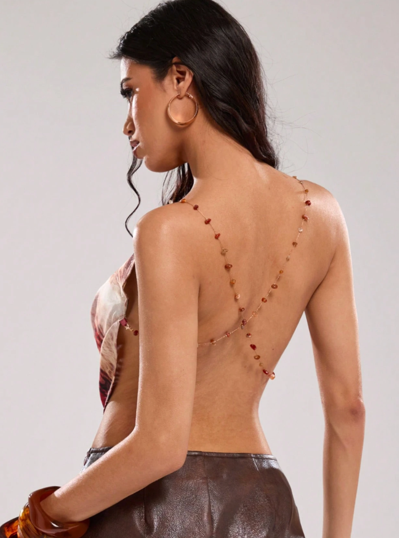 Vibrant Aura Leopard Halter Top