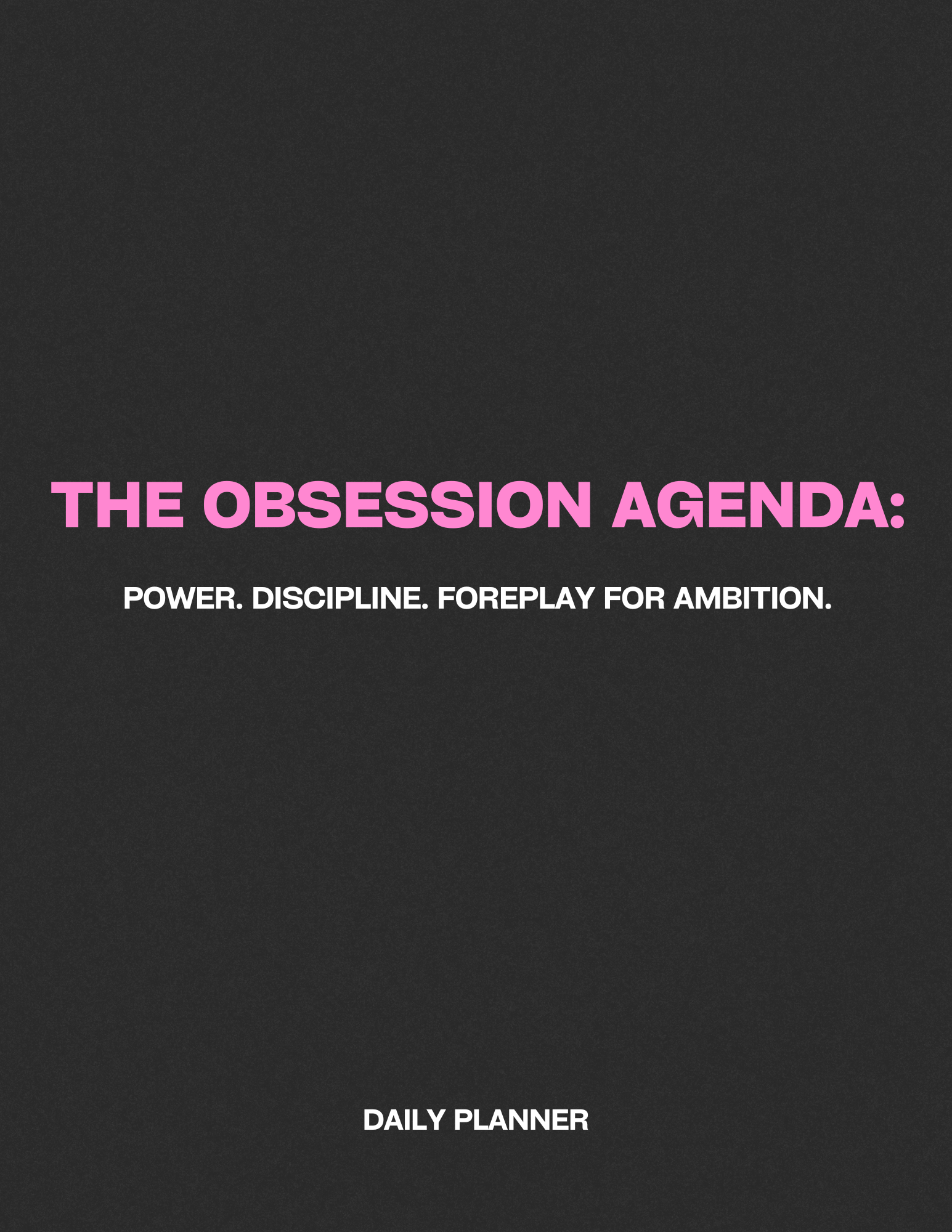 The Obsession Agenda (DIGITAL)