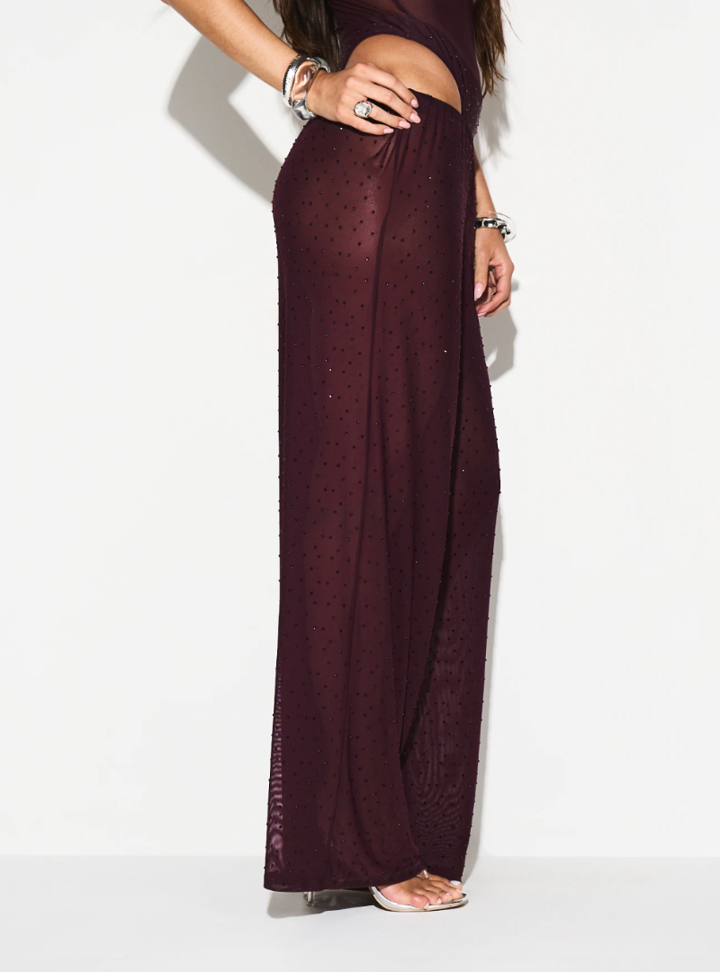 L’Allure Sheer Wide Leg Trousers