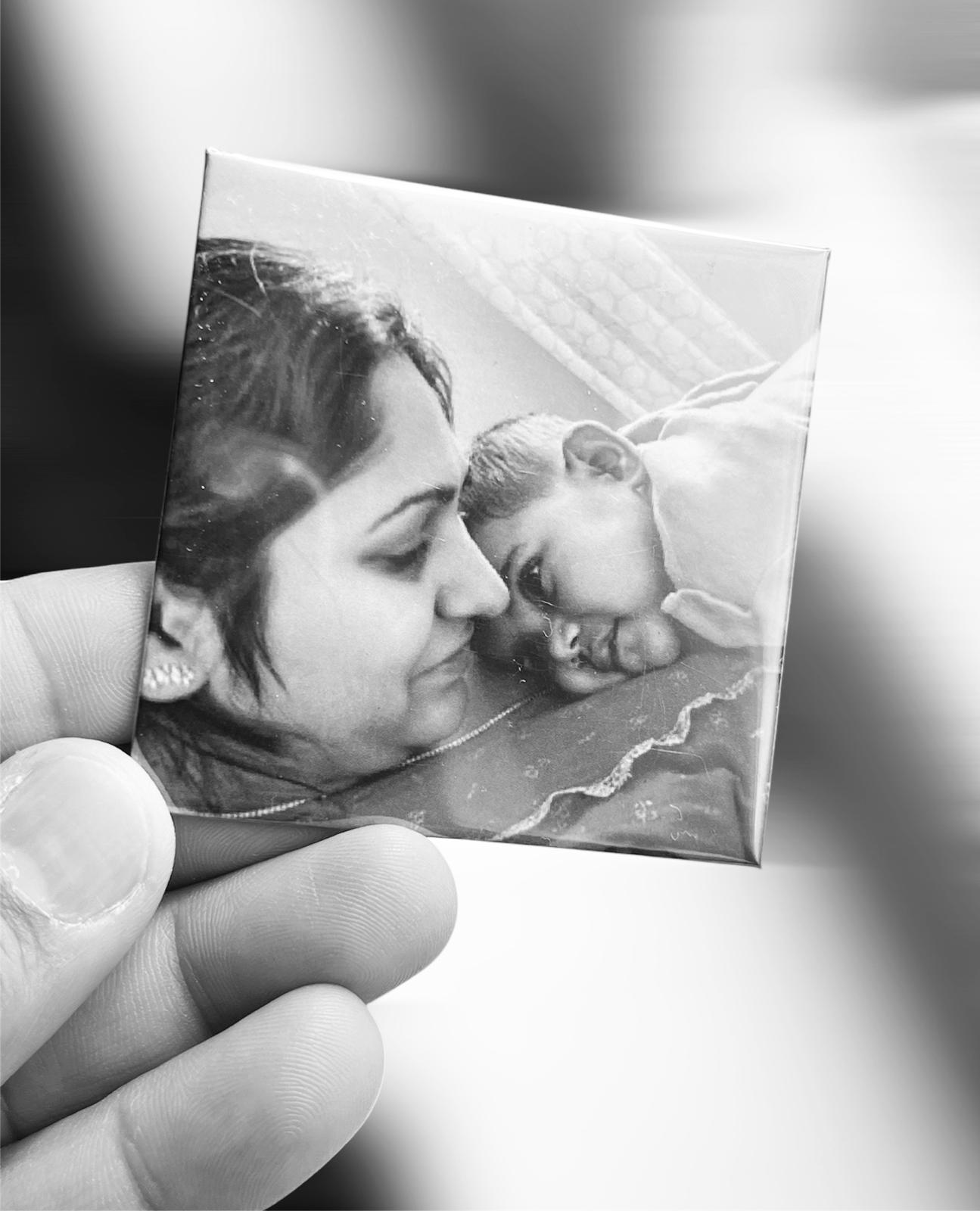 Square (2.5x2.5”)Custom Photo Magnet | Personalized Fridge Magnet | Gift for Dad Mom Couples | Photo Magnet Wedding Favors | Baby Shower