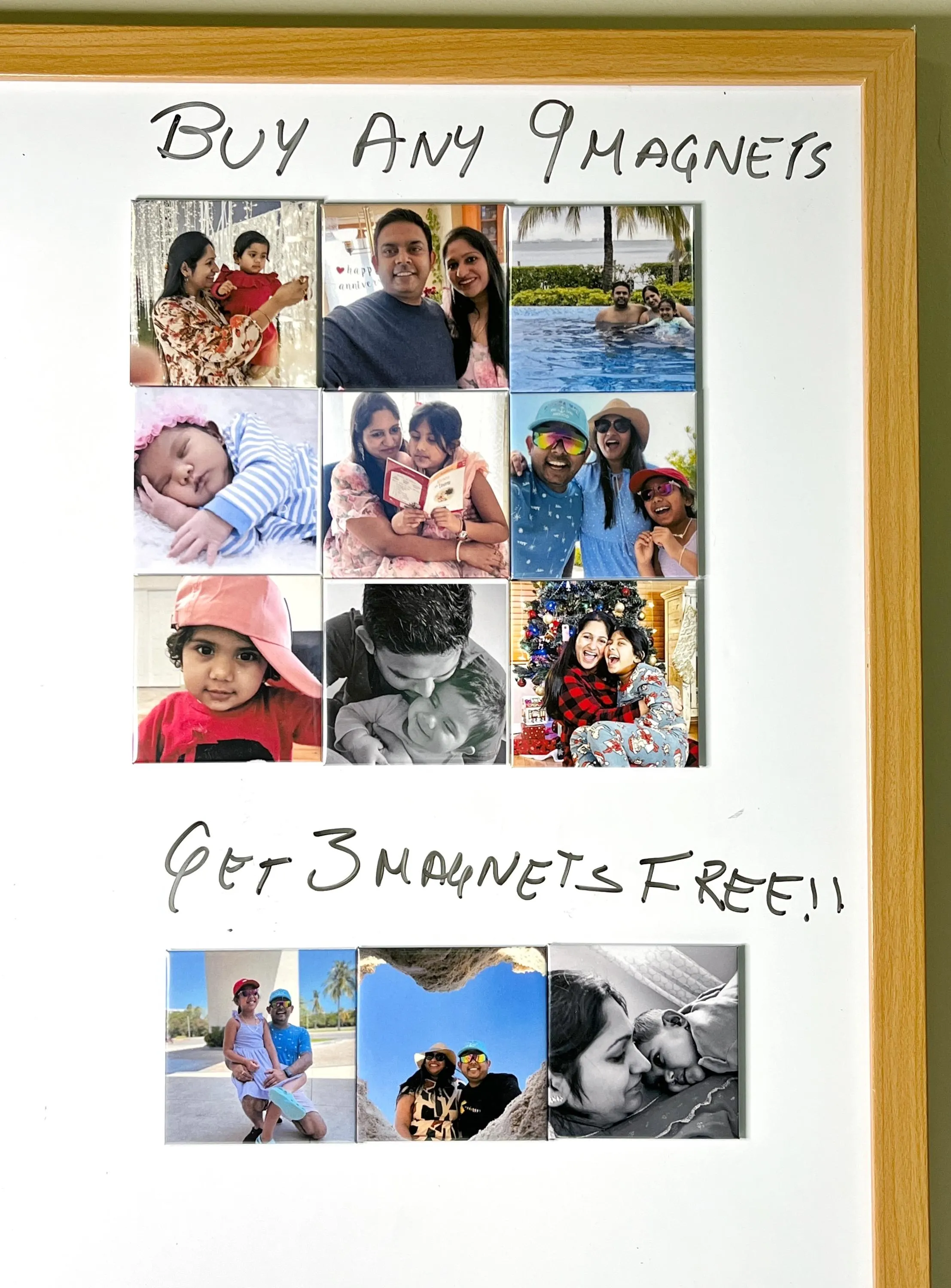 Square- 2.5x2.5”- Custom Fridge Magnet Set – Buy 9 Get 3 FREE