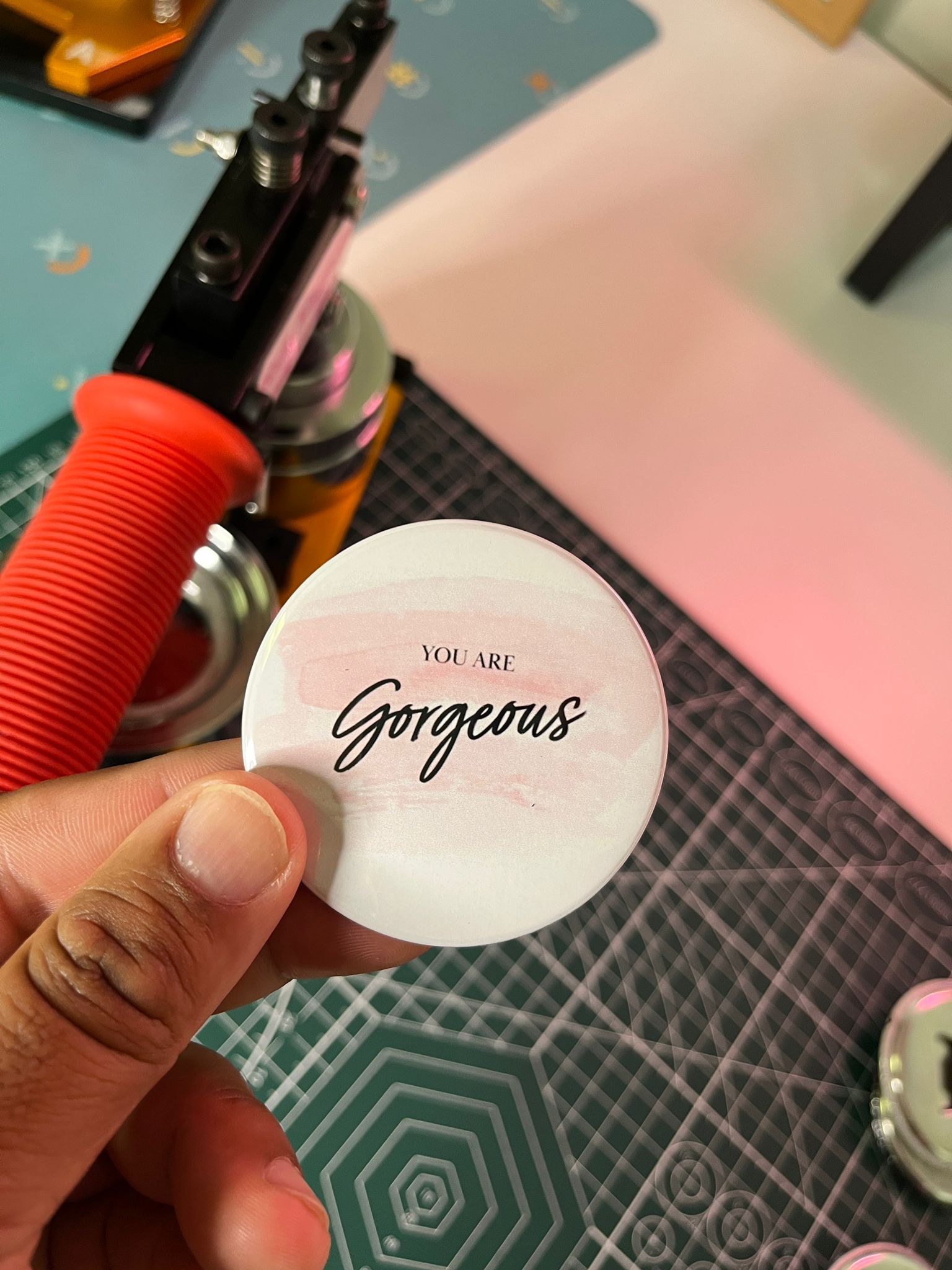 Cute 58mm Pocket Mirror – Compact Makeup Mirror | Purse Essential | Travel-Sized Gift for Her
