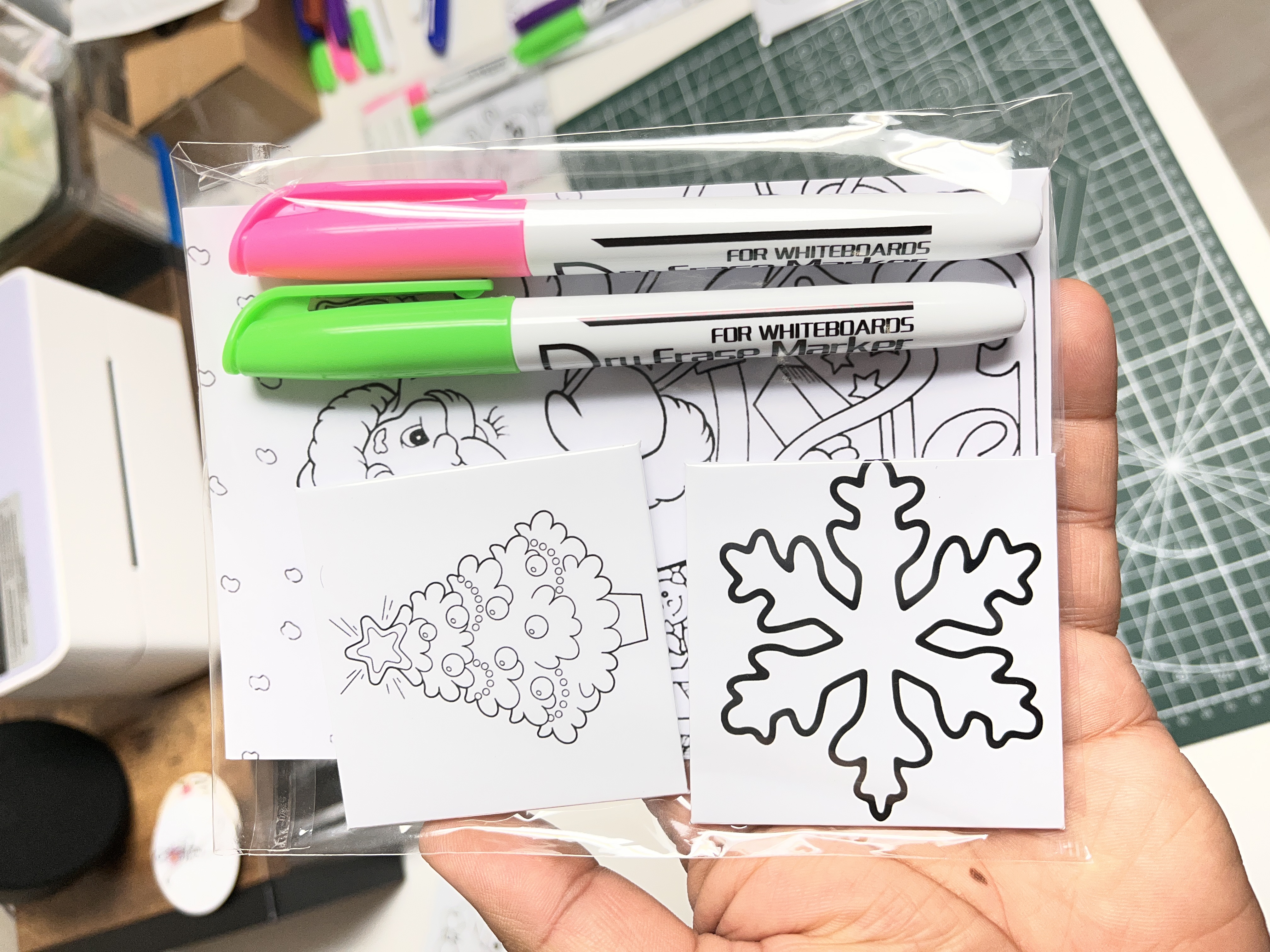 Magnet Coloring Kit – Handmade Reusable Fridge Magnets with Dry Erase Markers | Fun Kids Art Activity | Color, Wipe & Repeat