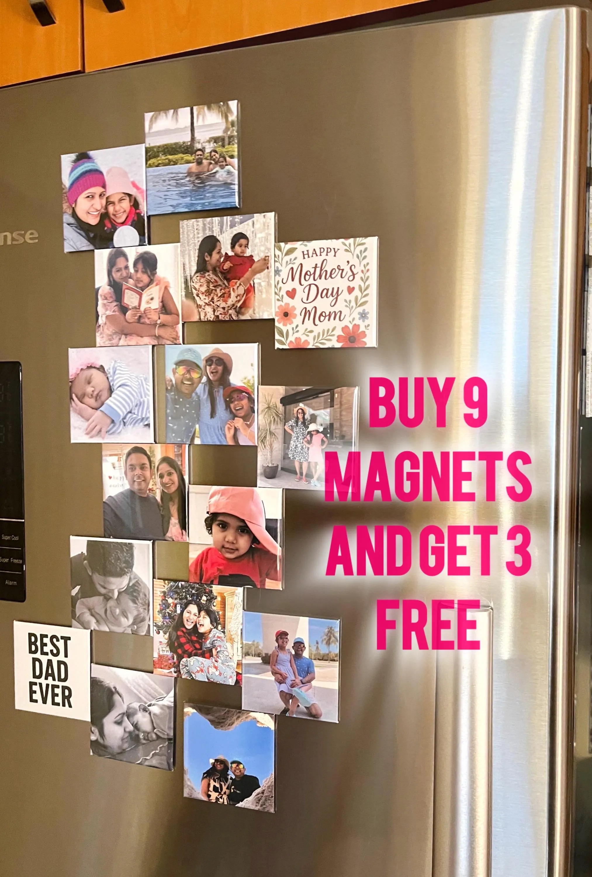 Square- 2.5x2.5”- Custom Fridge Magnet Set – Buy 9 Get 3 FREE