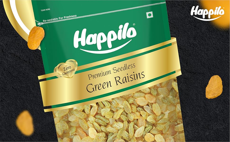 Happilo Premium Seedless Green Raisins