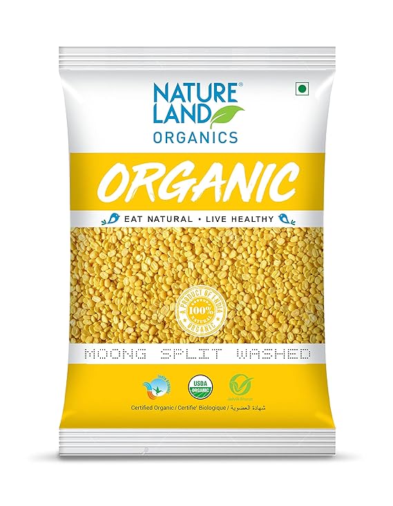 Natureland Organics Moong Split Washed(500g)