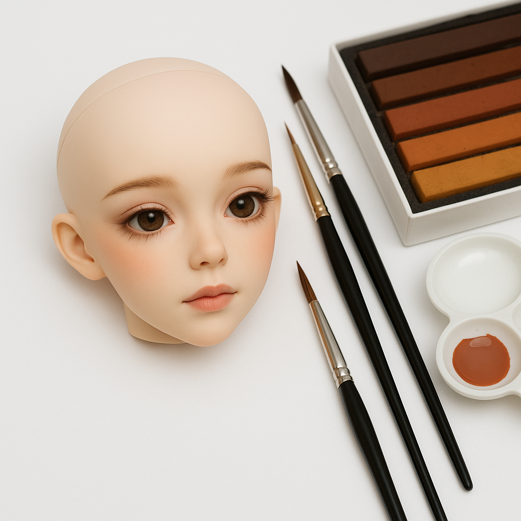 Custom Doll Face-Up Service | Natural Style | Soft Pastels & Acrylics