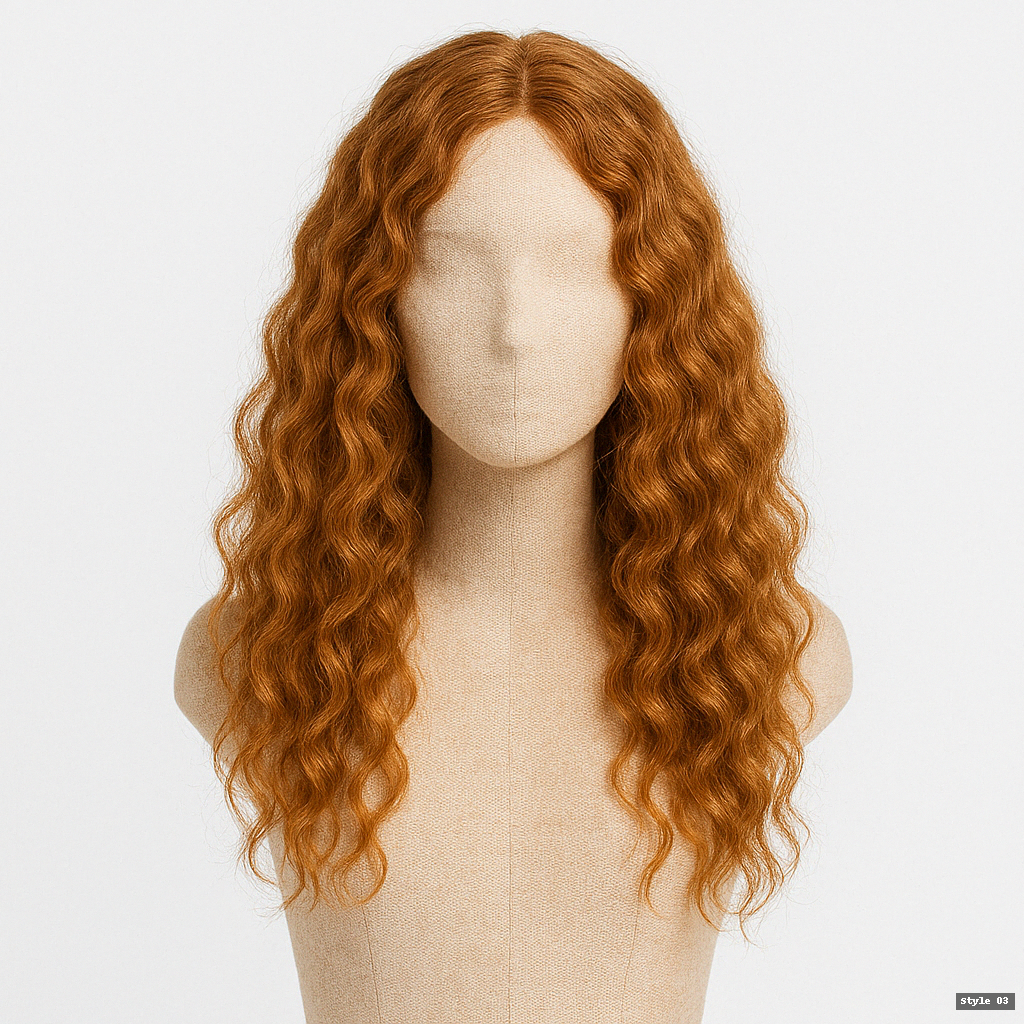 Ginger Curly Mid-Length Alpaca Wig